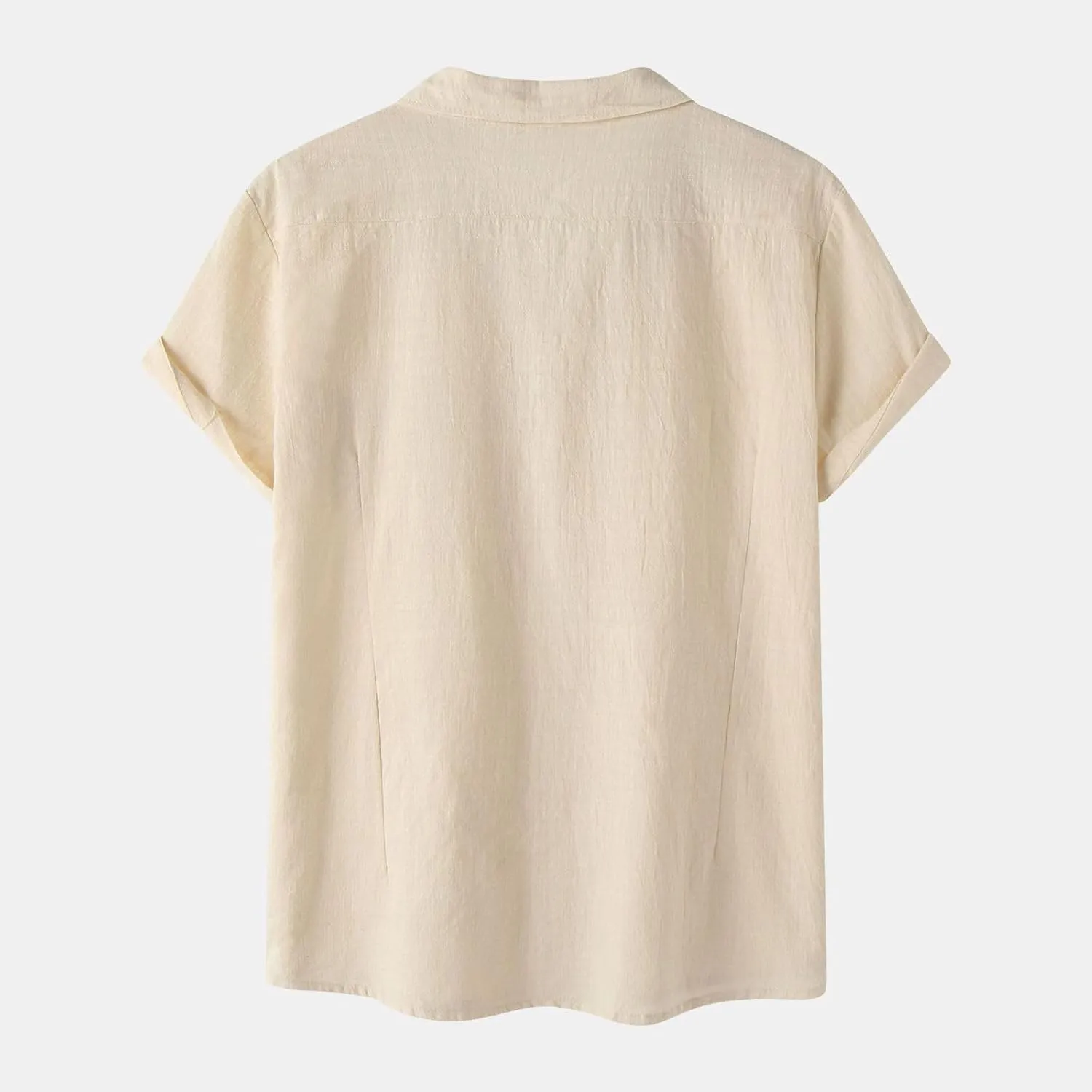 Short Sleeve Linen Shirts for Men Casual Lightweight Button Down Shirts Vacation Beach Summer Tops for Everyday Wear