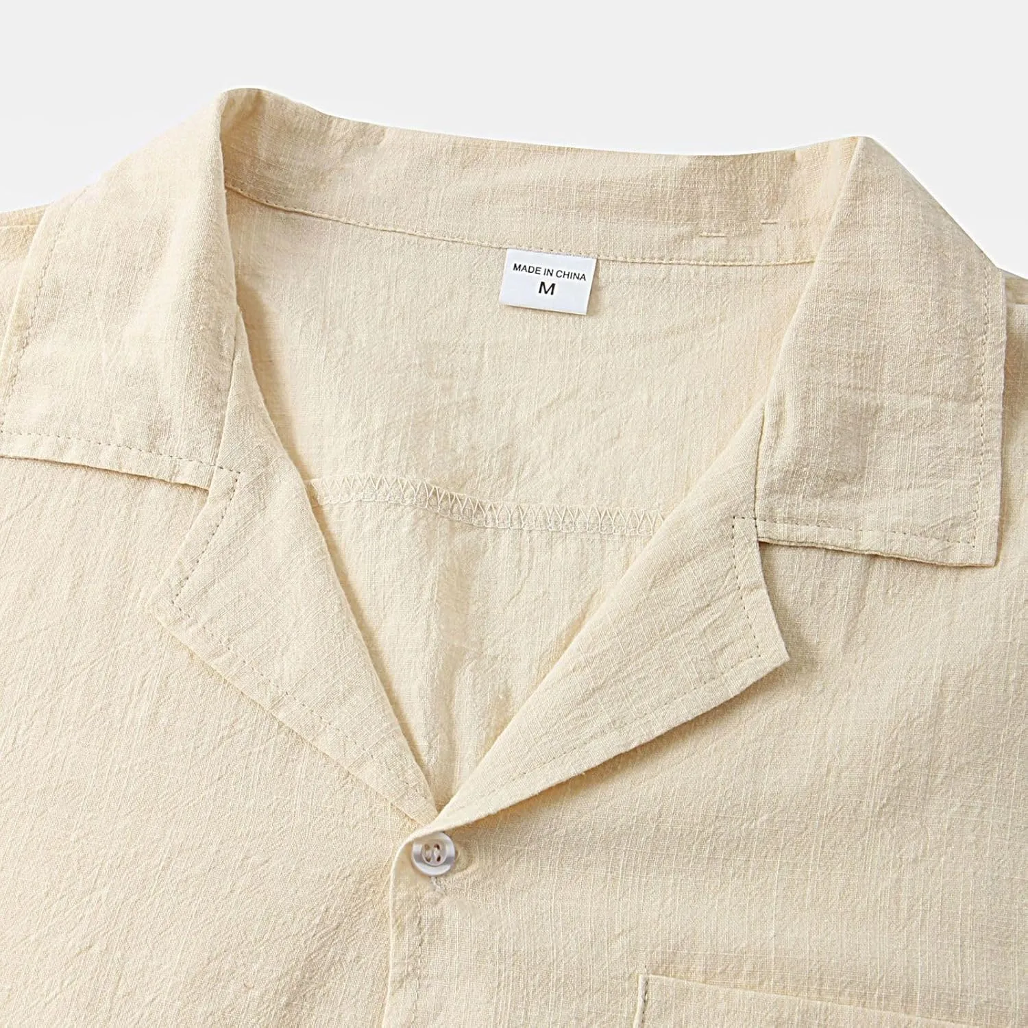 Short Sleeve Linen Shirts for Men Casual Lightweight Button Down Shirts Vacation Beach Summer Tops for Everyday Wear