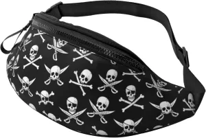 Skeleton Waist Bag With Adjustable Belt Bag Fanny Pack Bum Bag For Men Women Traveling Hiking Cycling Running Pattern-83
