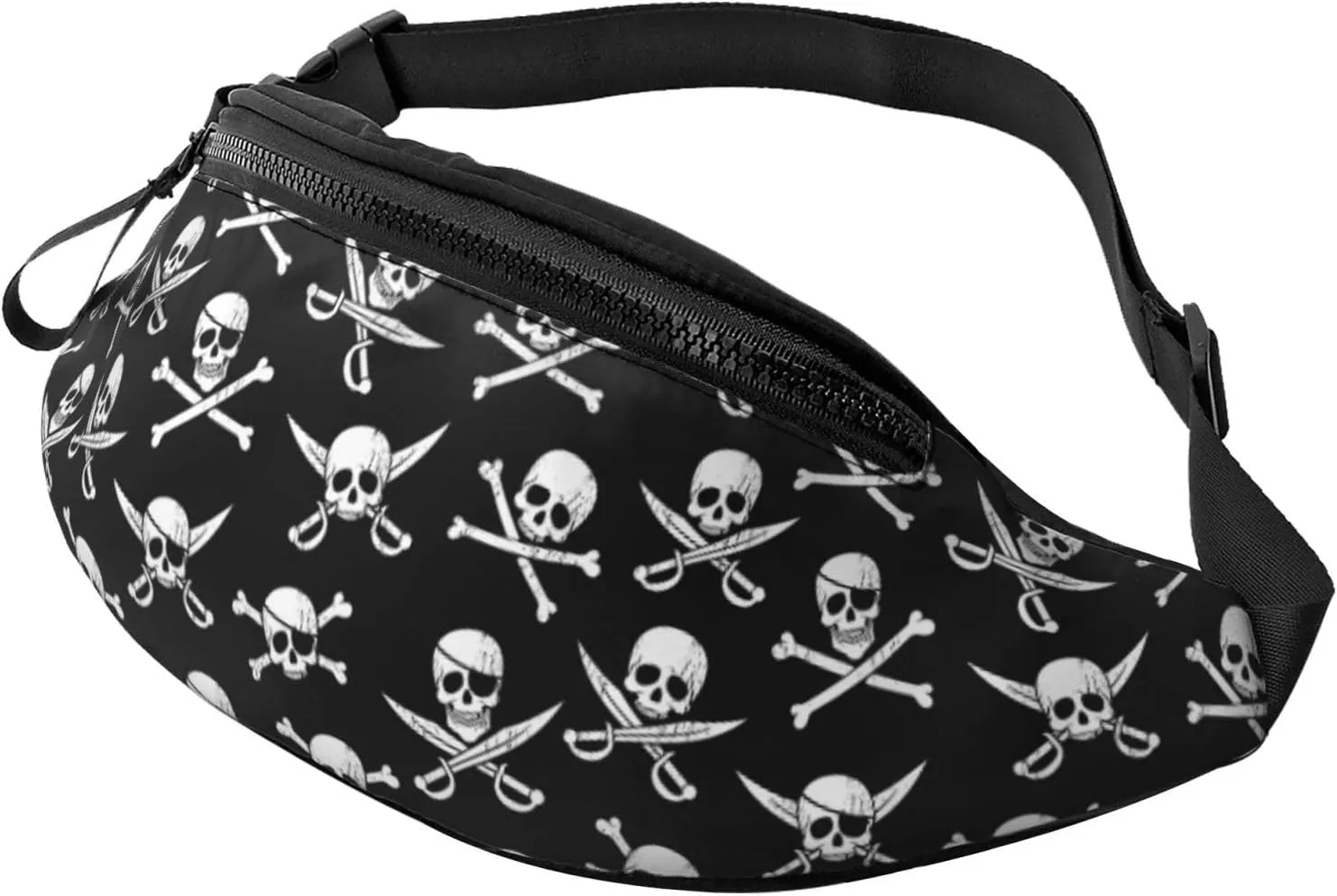 Skeleton Waist Bag With Adjustable Belt Bag Fanny Pack Bum Bag For Men Women Traveling Hiking Cycling Running Pattern-83