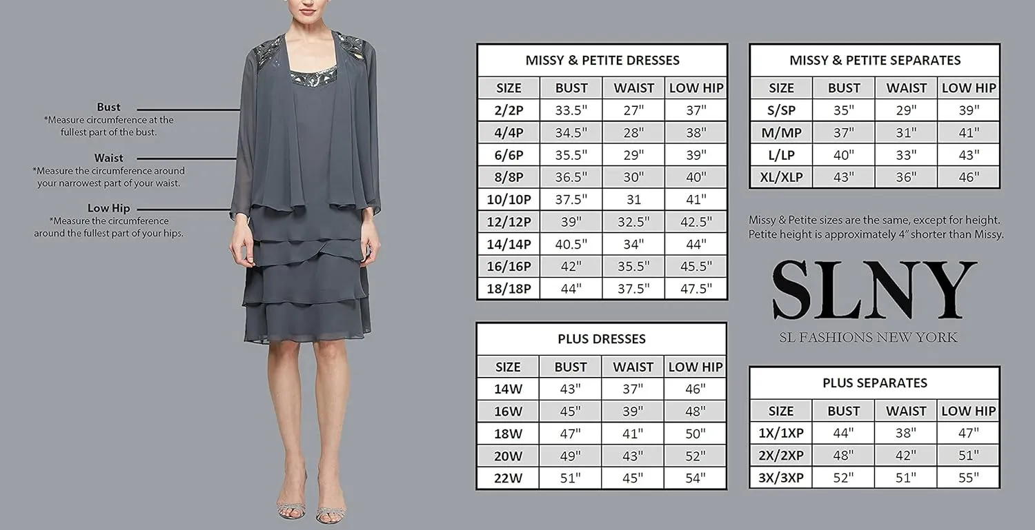 S.L.Fashions Women's Short Sheath Capelet Gown with Asymmetric Overlay,Mother of The Bride Dress,(Petite and Regular Sizes)