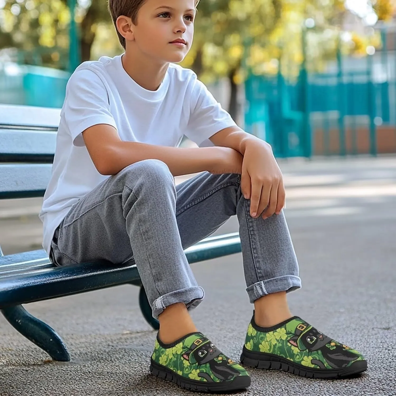 Slip-On Walking Shoes for Children Casual Flat Soft Non-Slip Shoes Low-Top Outdoor Sneakers Boys Girls US Size 11-15