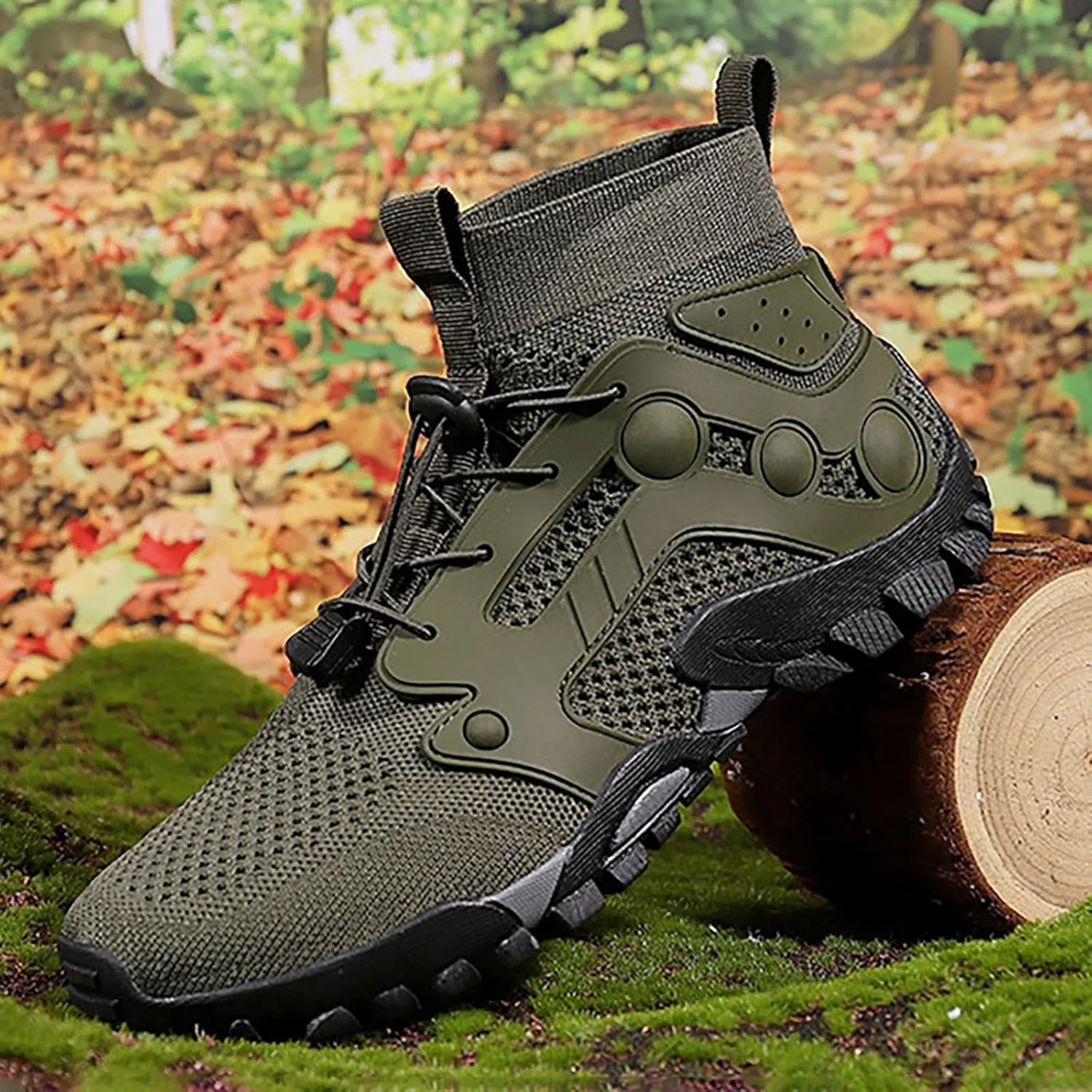 Slip on Walking Shoes for Men Comfort Memory Foam Hiking Shoes Breathable Lightweight Fashion Sneakers Non Slip Arch Support Cushioning Training Gym Shoes Wide Width