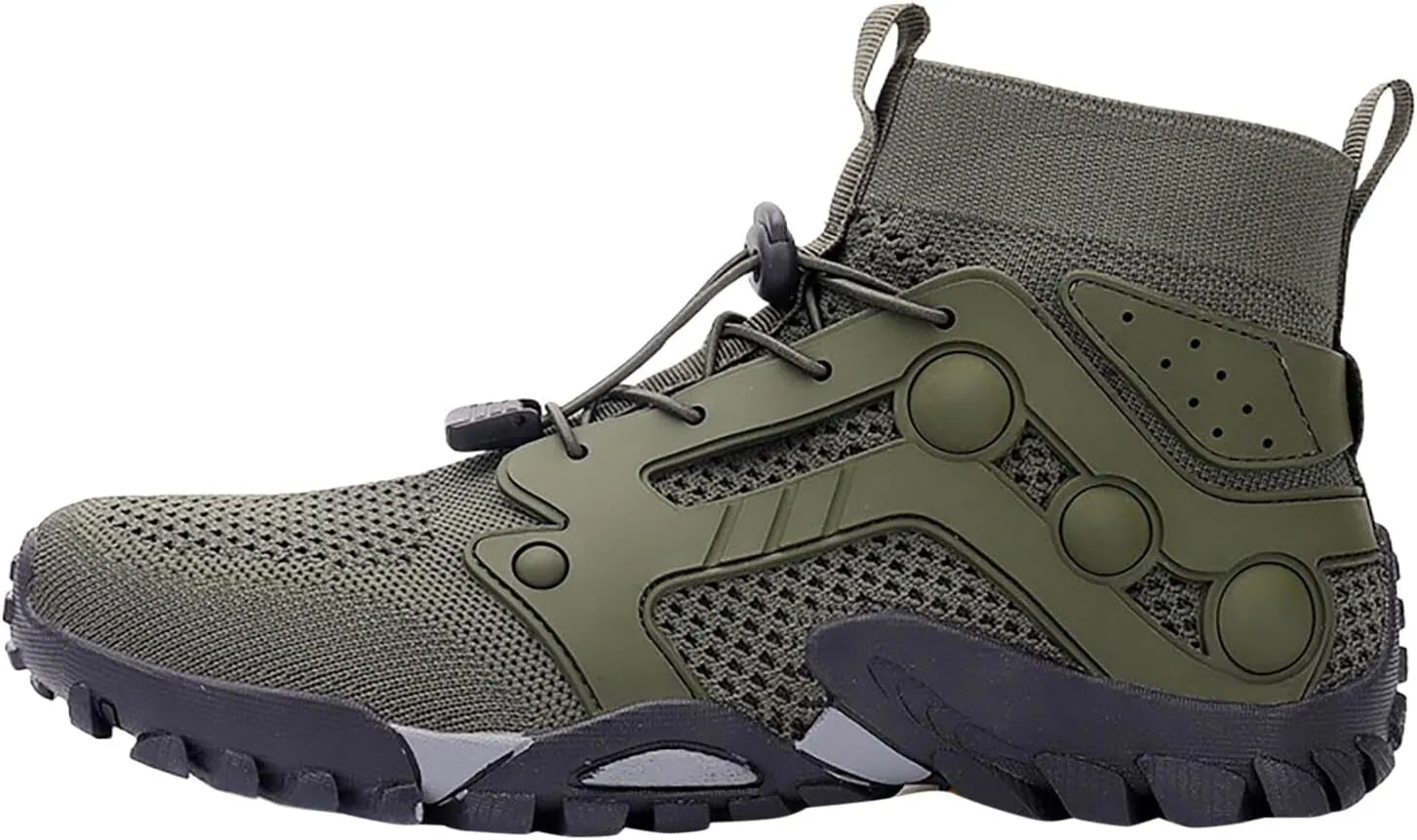 Slip on Walking Shoes for Men Comfort Memory Foam Hiking Shoes Breathable Lightweight Fashion Sneakers Non Slip Arch Support Cushioning Training Gym Shoes Wide Width