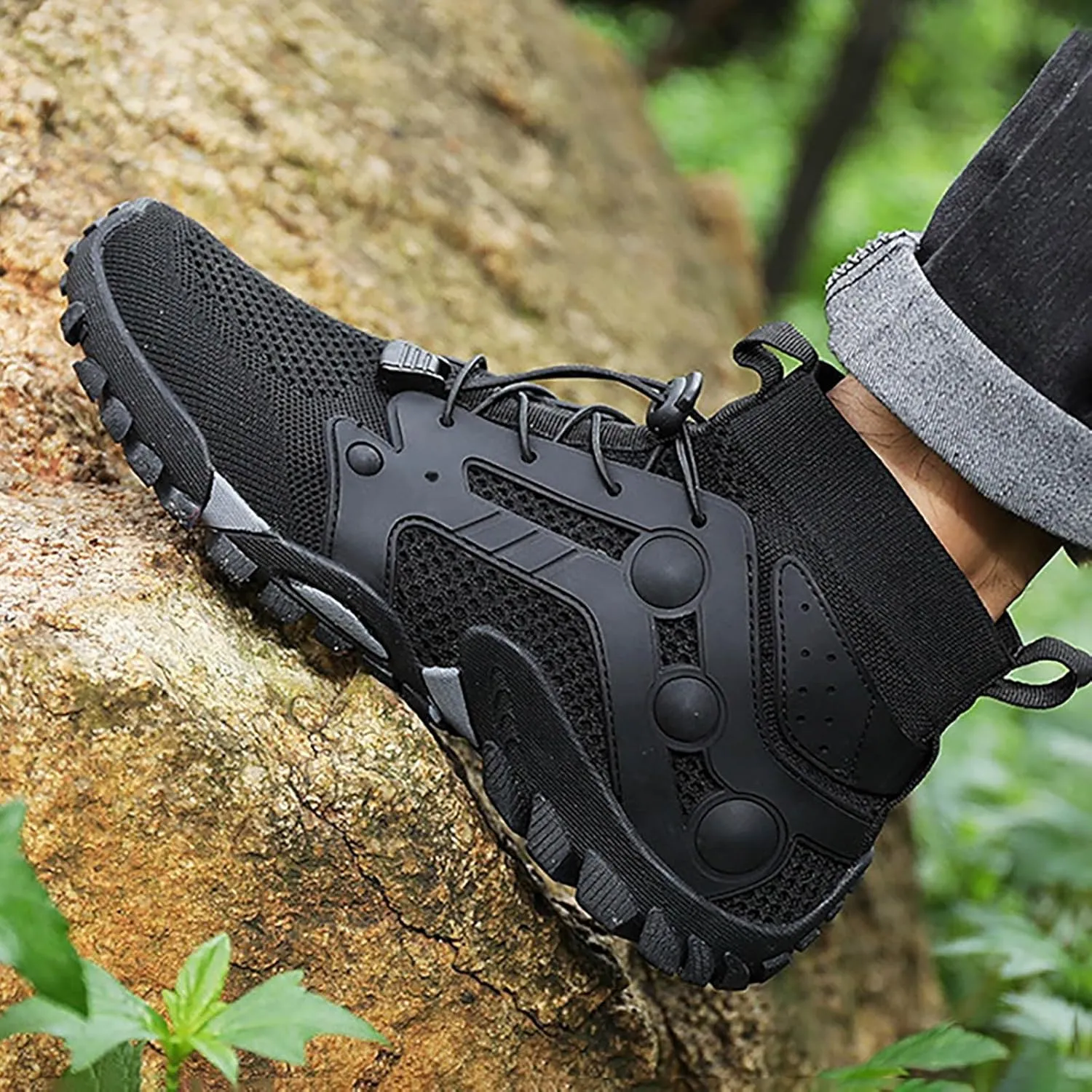 Slip on Walking Shoes for Men Comfort Memory Foam Hiking Shoes Breathable Lightweight Fashion Sneakers Non Slip Arch Support Cushioning Training Gym Shoes Wide Width