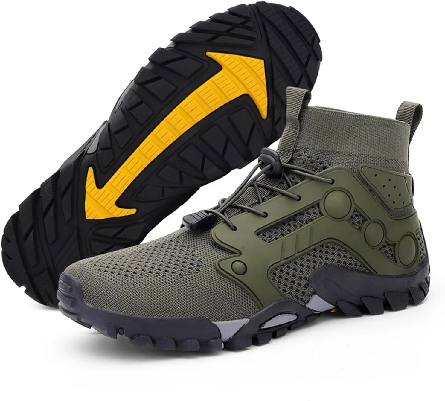 Slip on Walking Shoes for Men Comfort Memory Foam Hiking Shoes Breathable Lightweight Fashion Sneakers Non Slip Arch Support Cushioning Training Gym Shoes Wide Width