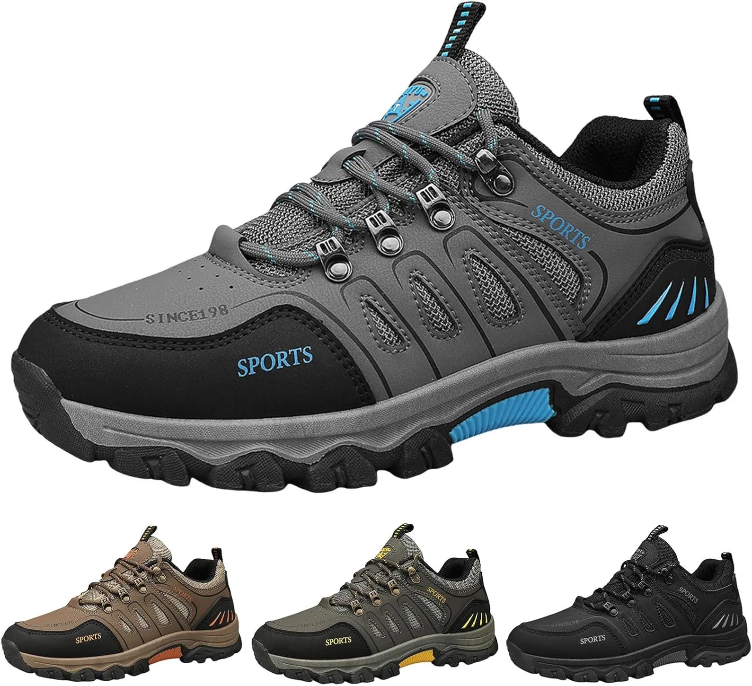 Slip on Walking Shoes for Men Comfortable PU Leather Hiking Shoes Memory Foam Ultra Lightweight Breathable Fashion Sneakers Non Slip Travel Jogging Athletic Running Shoes