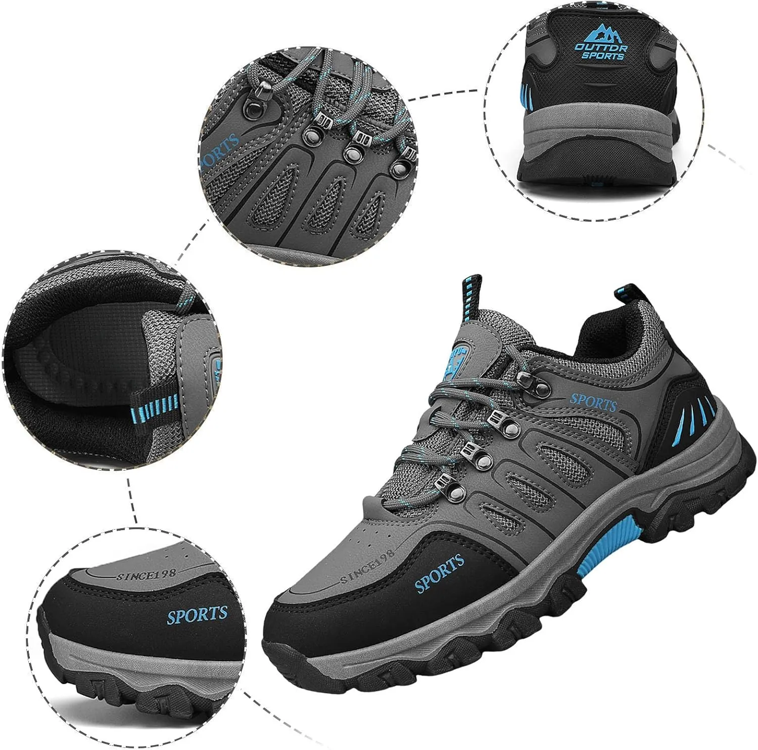 Slip on Walking Shoes for Men Comfortable PU Leather Hiking Shoes Memory Foam Ultra Lightweight Breathable Fashion Sneakers Non Slip Travel Jogging Athletic Running Shoes