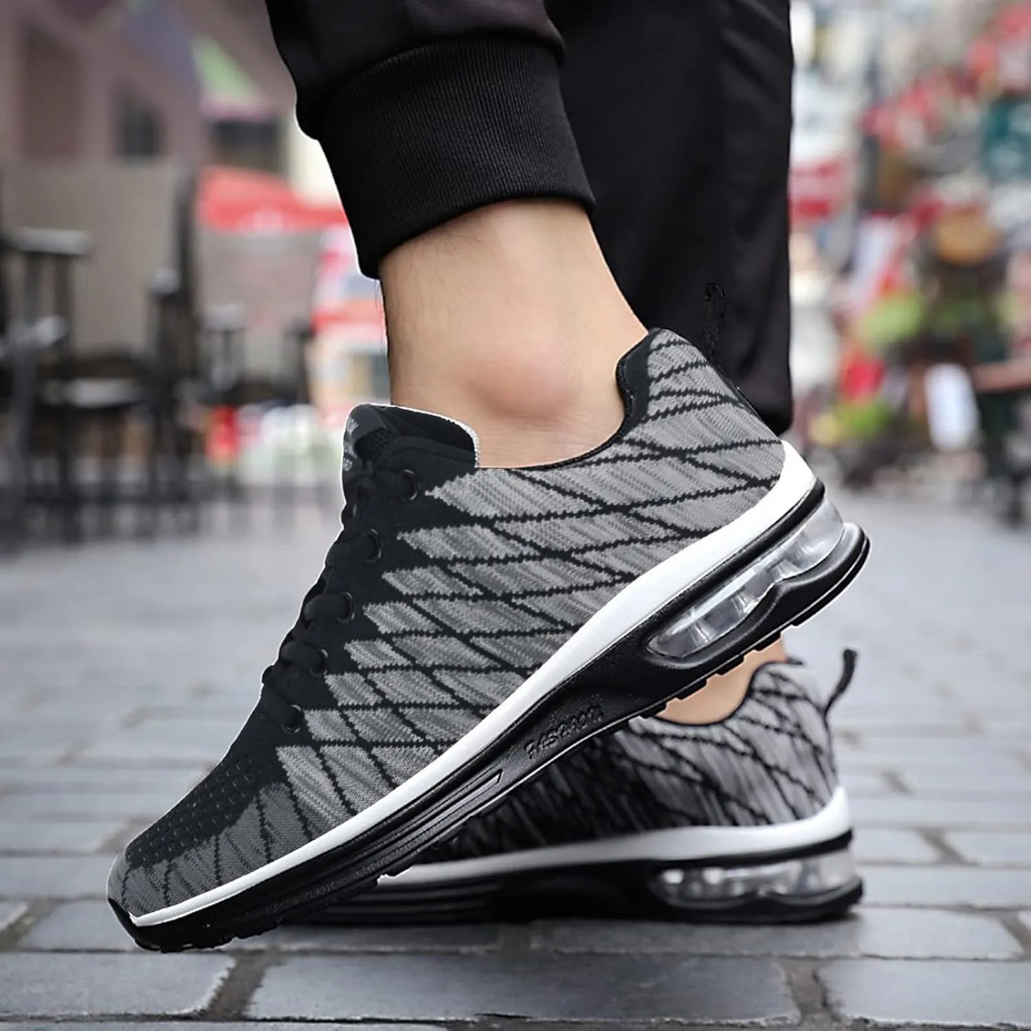 Slip on Walking Shoes Men Comfort Memory Foam Breathable Mesh Fashion Sneakers Non Slip Travel Jogging Workout Tennis Shoes Wide Width
