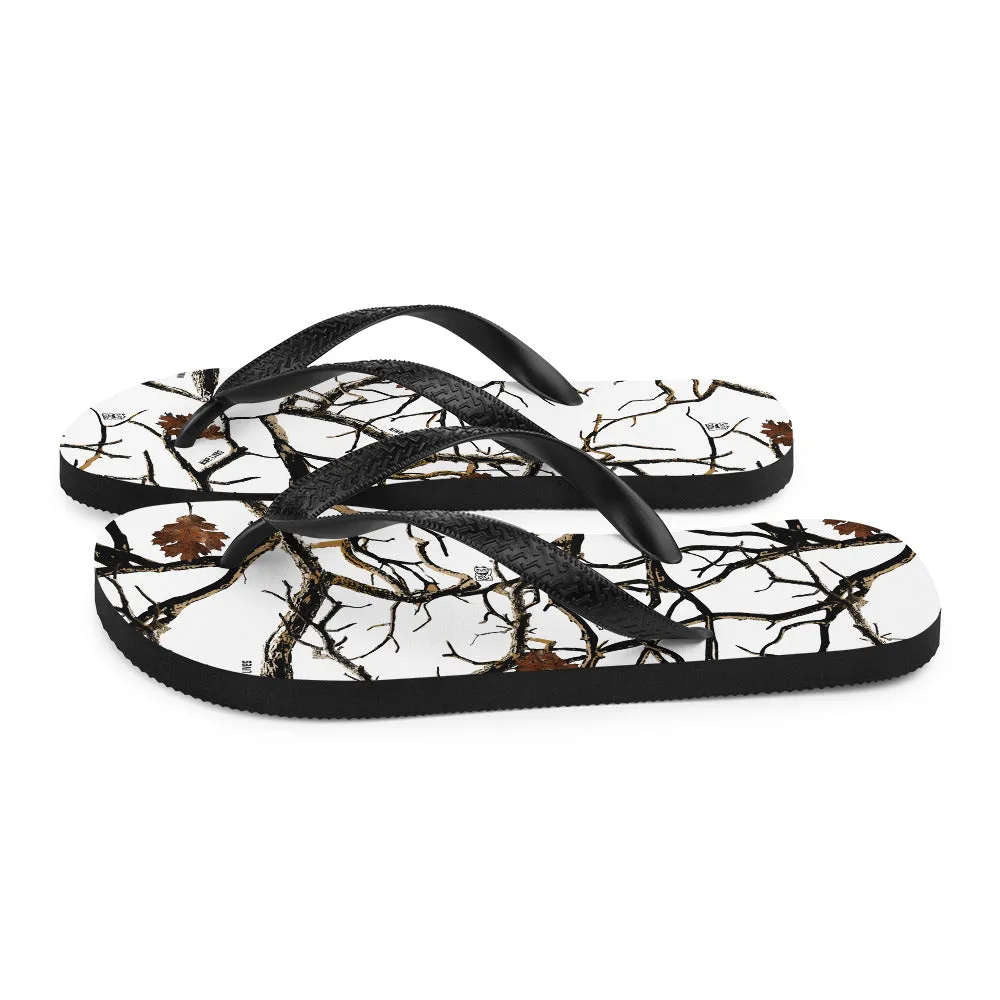 Snow Tree Camo Flip-Flops - Camo White