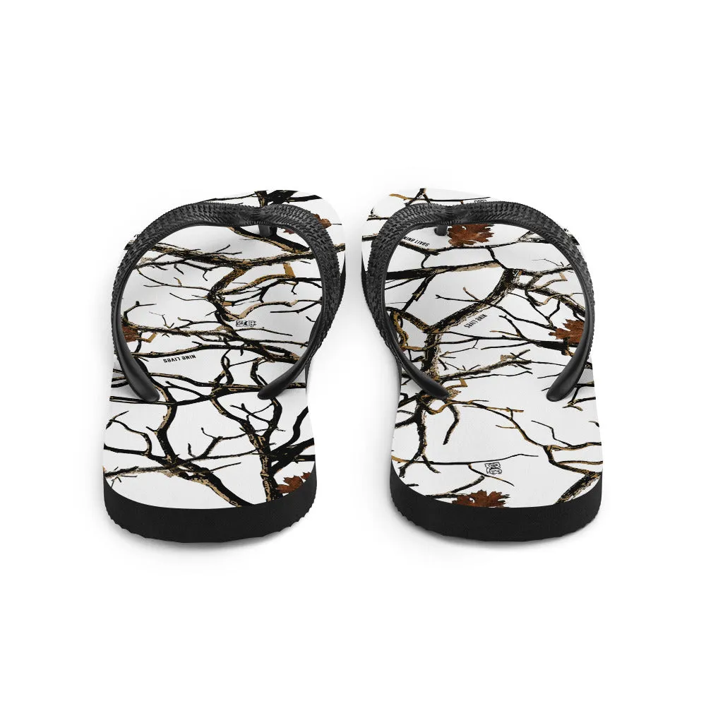 Snow Tree Camo Flip-Flops - Camo White