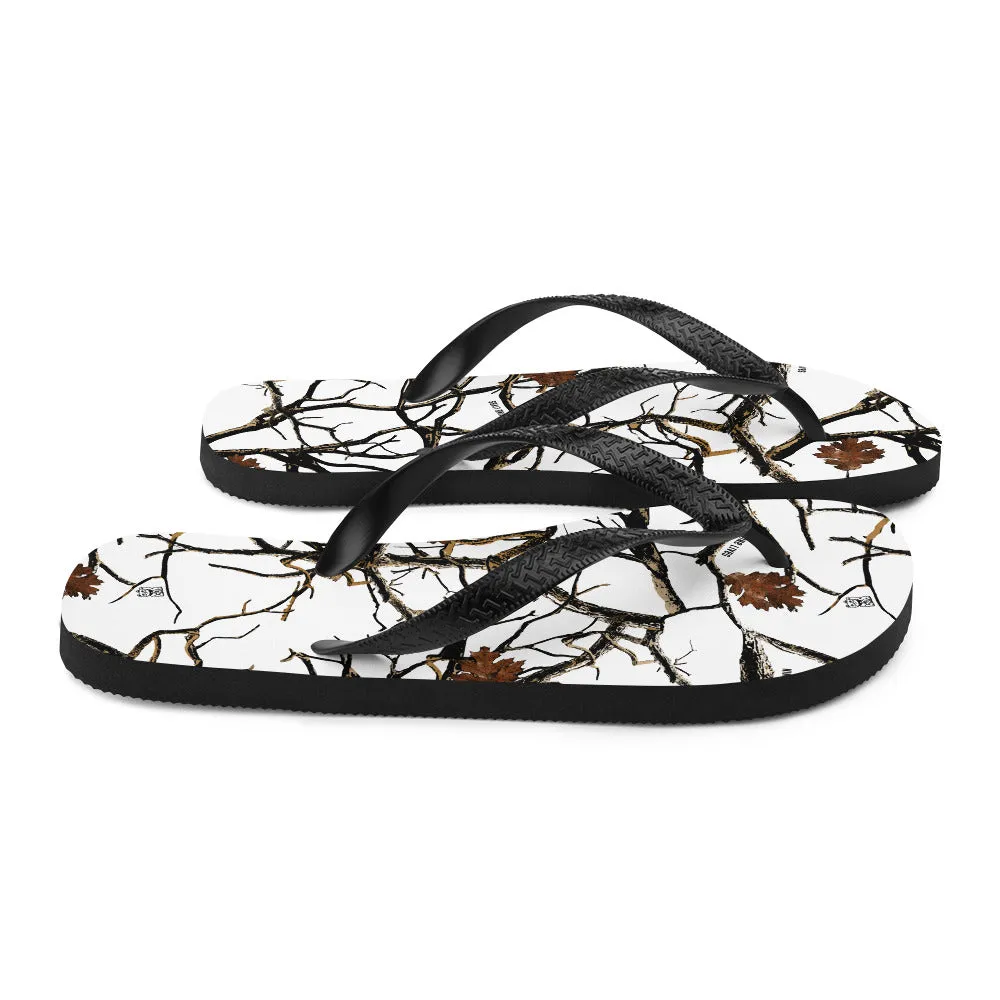 Snow Tree Camo Flip-Flops - Camo White