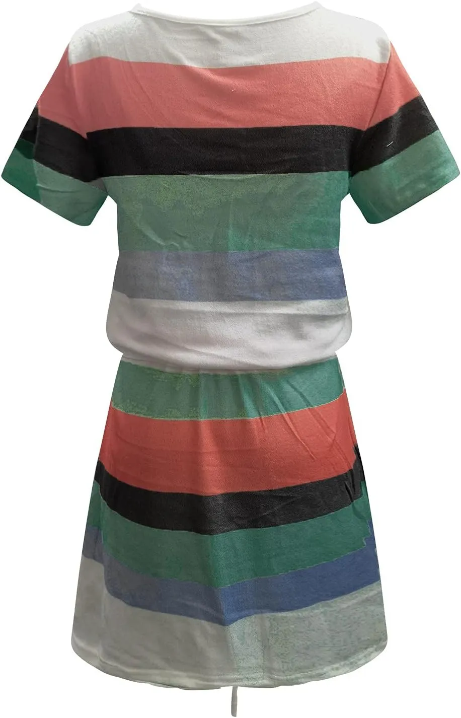 Summer Dresses for Women 2025 Vacation Dress Casual Beach Sundress Tie Front A-Line Double Layer Hem Mini Dresses