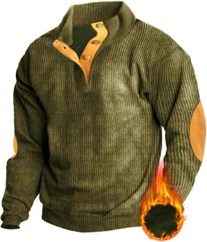 Tactical Sherpa Hoodies for Men Fleece 2024 Quater-Zip Pullover Vintage Sweatshirt Warm Long Sleeve Cargo Hoodies