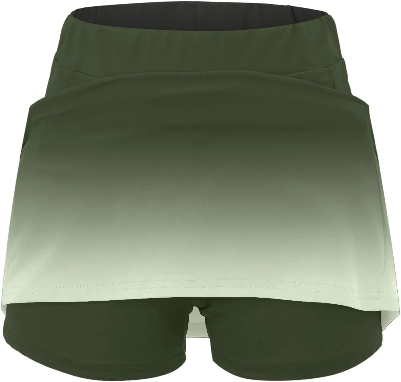 Tennis Skorts for Women with Pockets Casual Gradient Tummy Control Athletic Skirts with Shorts Summer Yoga Clothes