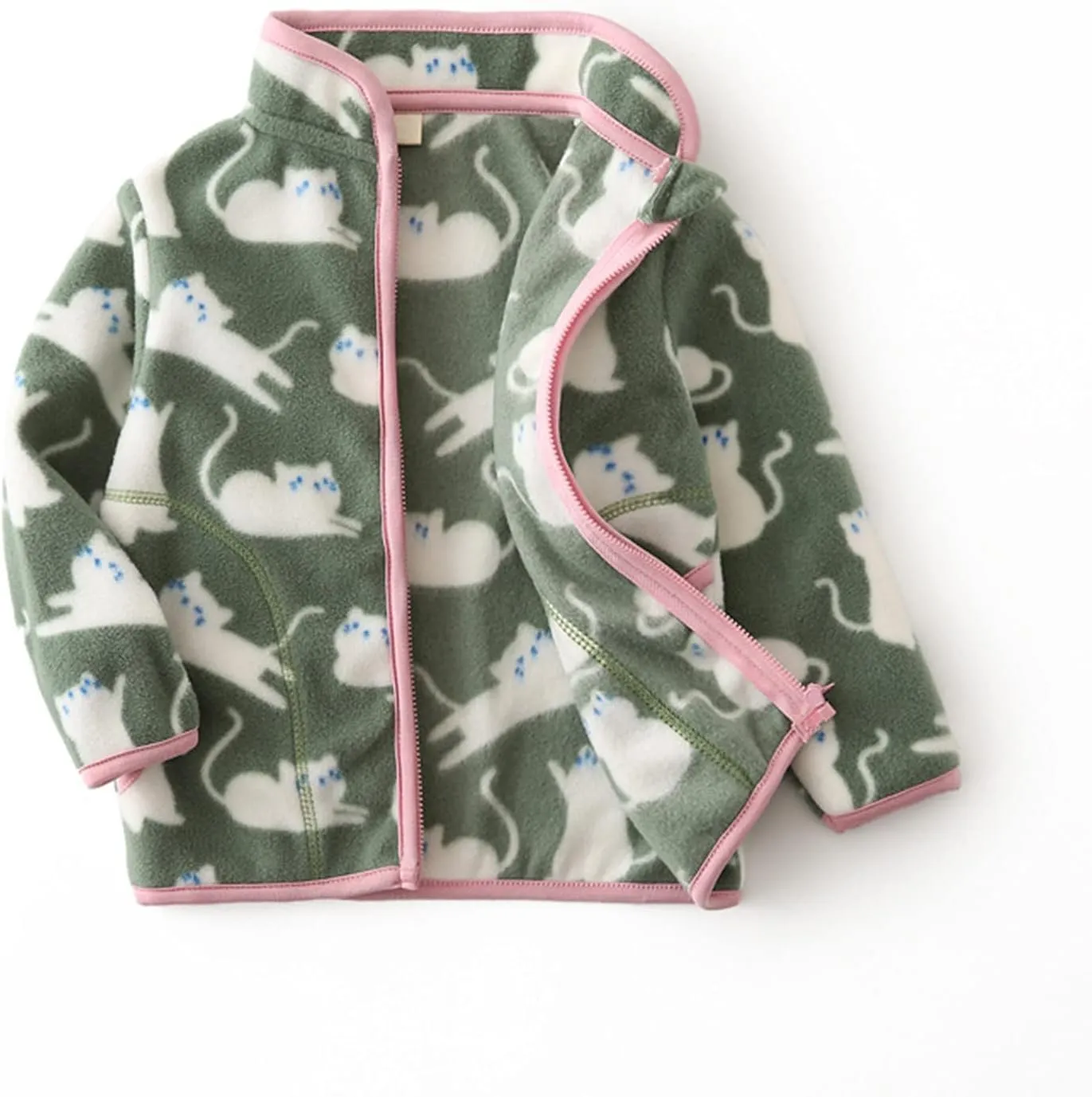 Toddler Boy Girl Polar Fleece Warm Jacket Full Zip Lightweight Jacket Thick Coat Sweatshirt Fall Winter Outwear