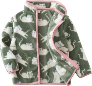 Toddler Boy Girl Polar Fleece Warm Jacket Full Zip Lightweight Jacket Thick Coat Sweatshirt Fall Winter Outwear