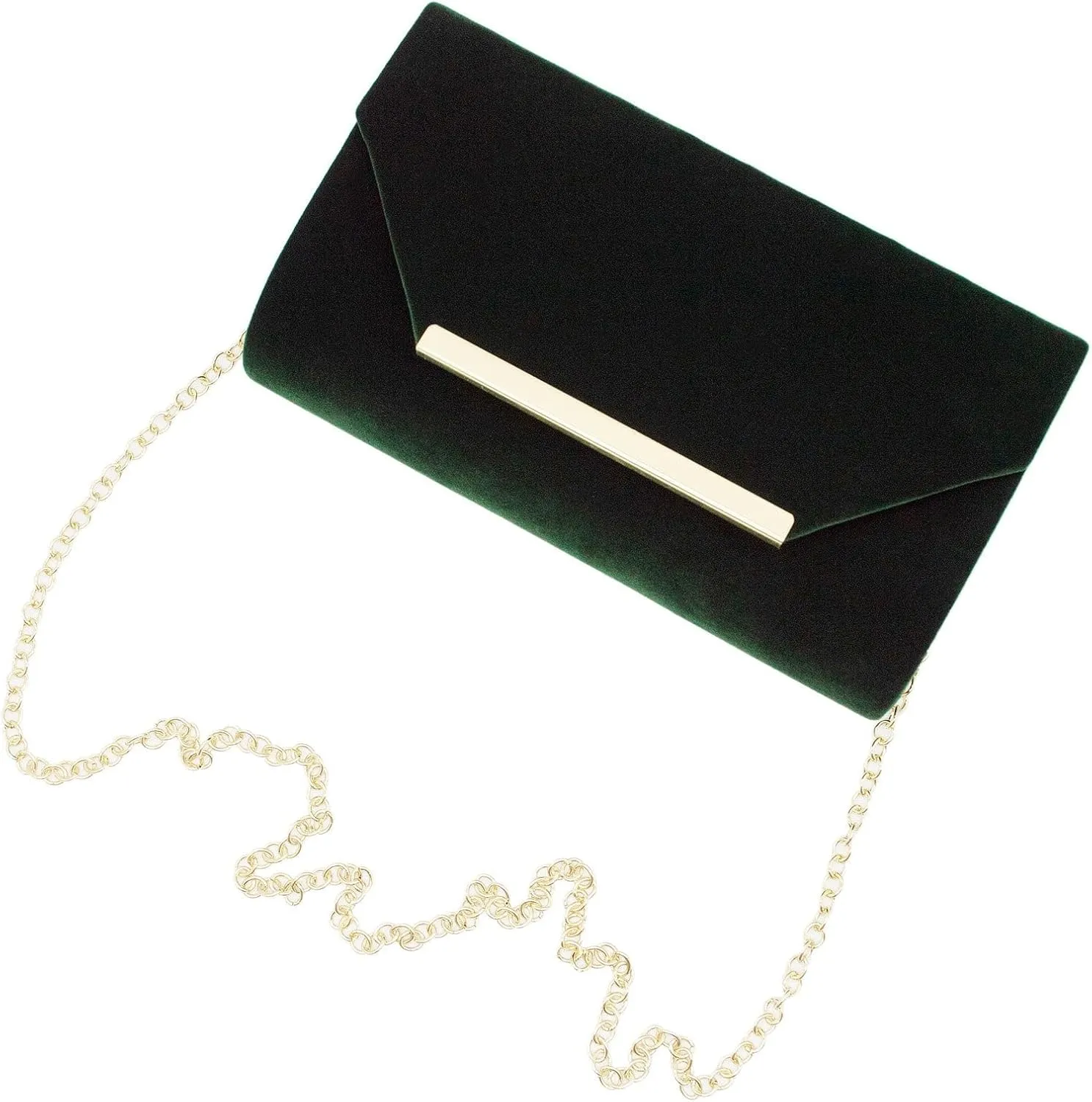 TrendsBlue Elegant Solid Color Velvet Clutch Evening Bag Handbag - Diff Colors