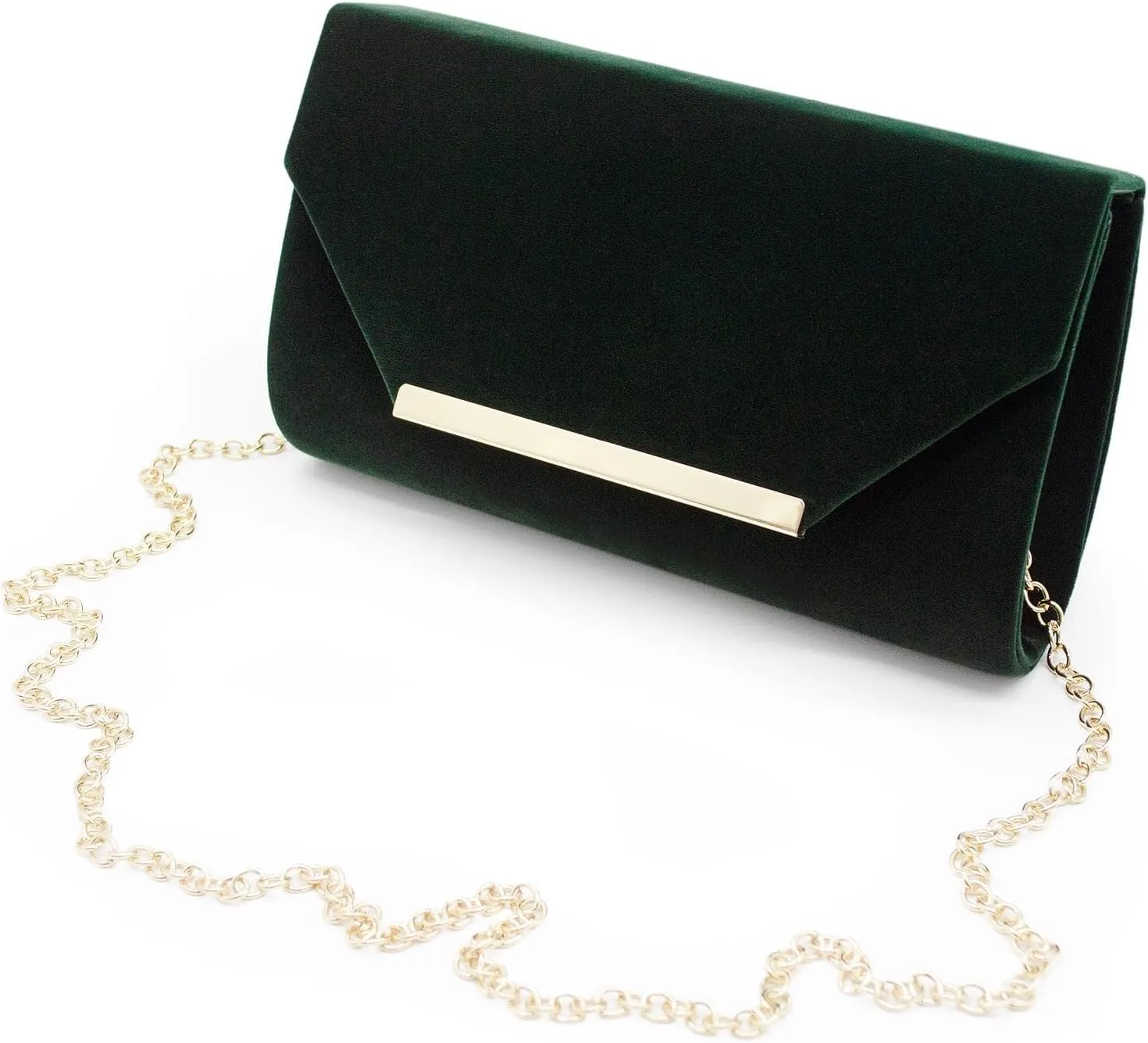 TrendsBlue Elegant Solid Color Velvet Clutch Evening Bag Handbag - Diff Colors