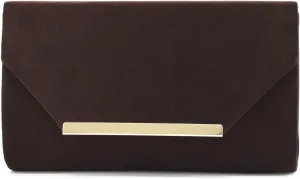 TrendsBlue Elegant Solid Color Velvet Clutch Evening Bag Handbag - Diff Colors