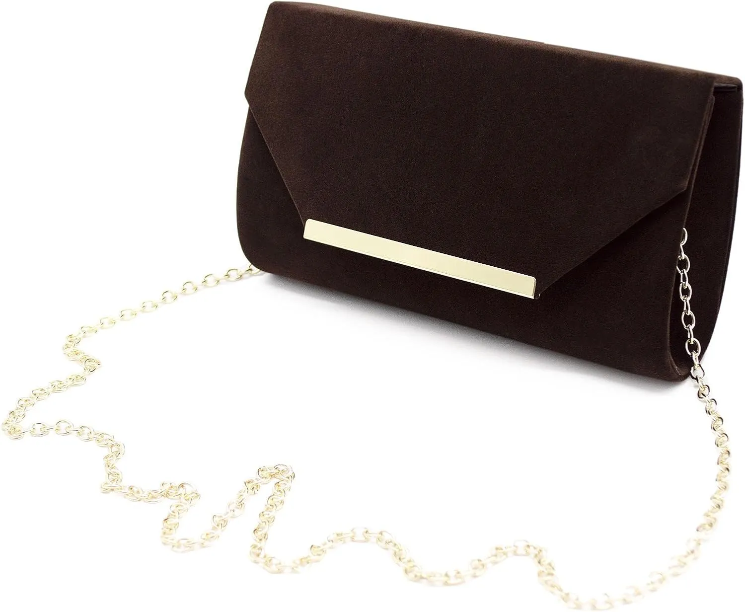 TrendsBlue Elegant Solid Color Velvet Clutch Evening Bag Handbag - Diff Colors