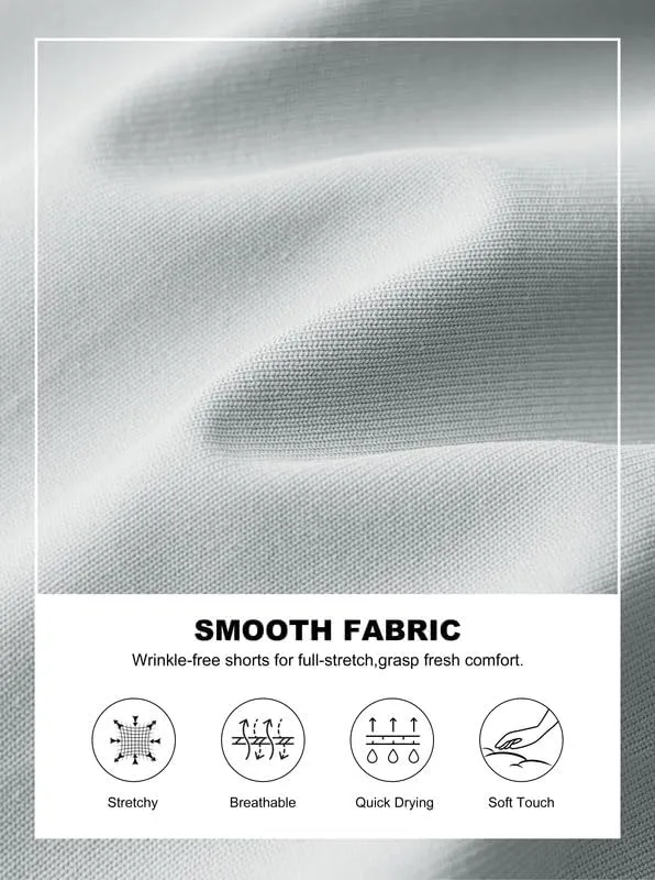 Viodia Men's Golf Shorts with Pockets 7 Inch Flat Front Slim Fit Chino Stretch Shorts for Men Summer Casual Dress