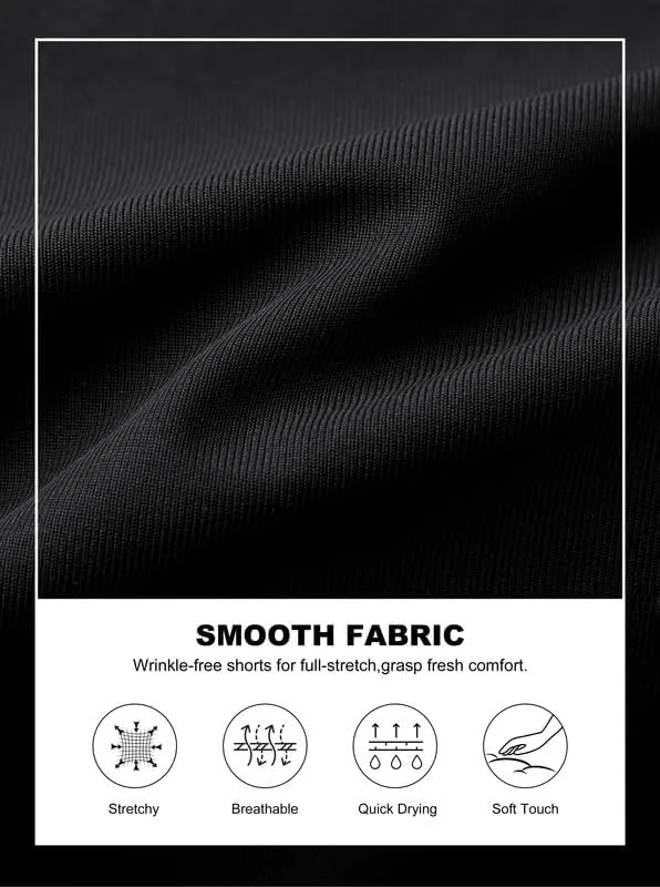 Viodia Men's Golf Shorts with Pockets 7 Inch Flat Front Slim Fit Chino Stretch Shorts for Men Summer Casual Dress