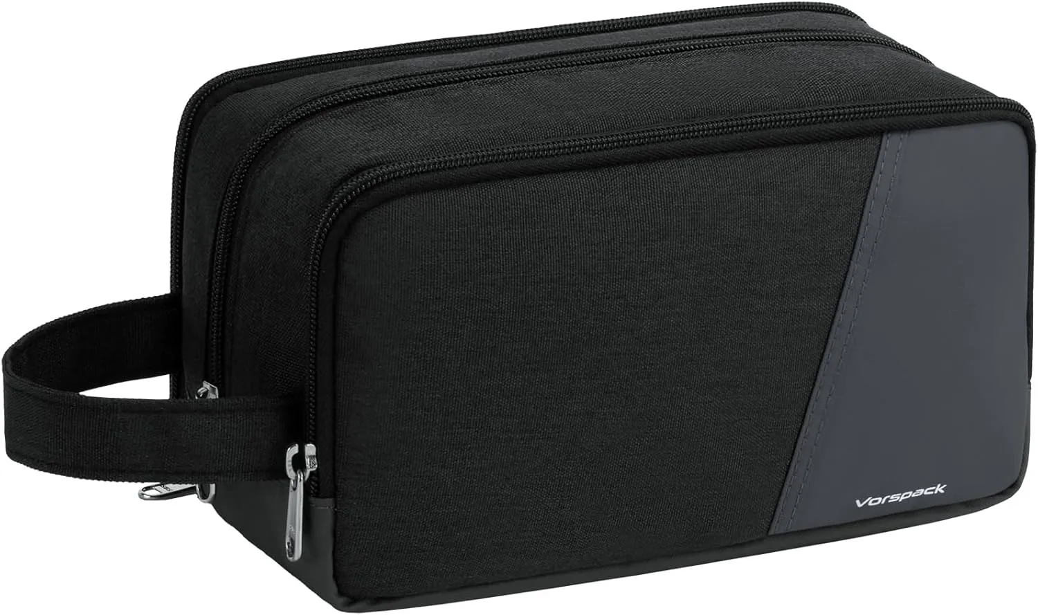 Vorspack Travel Toiletry Bag - Toiletry Bag for Men Water Resistant Skincare Bag Dopp Kit for Bathroom Toiletries Accessories Gifts - Black
