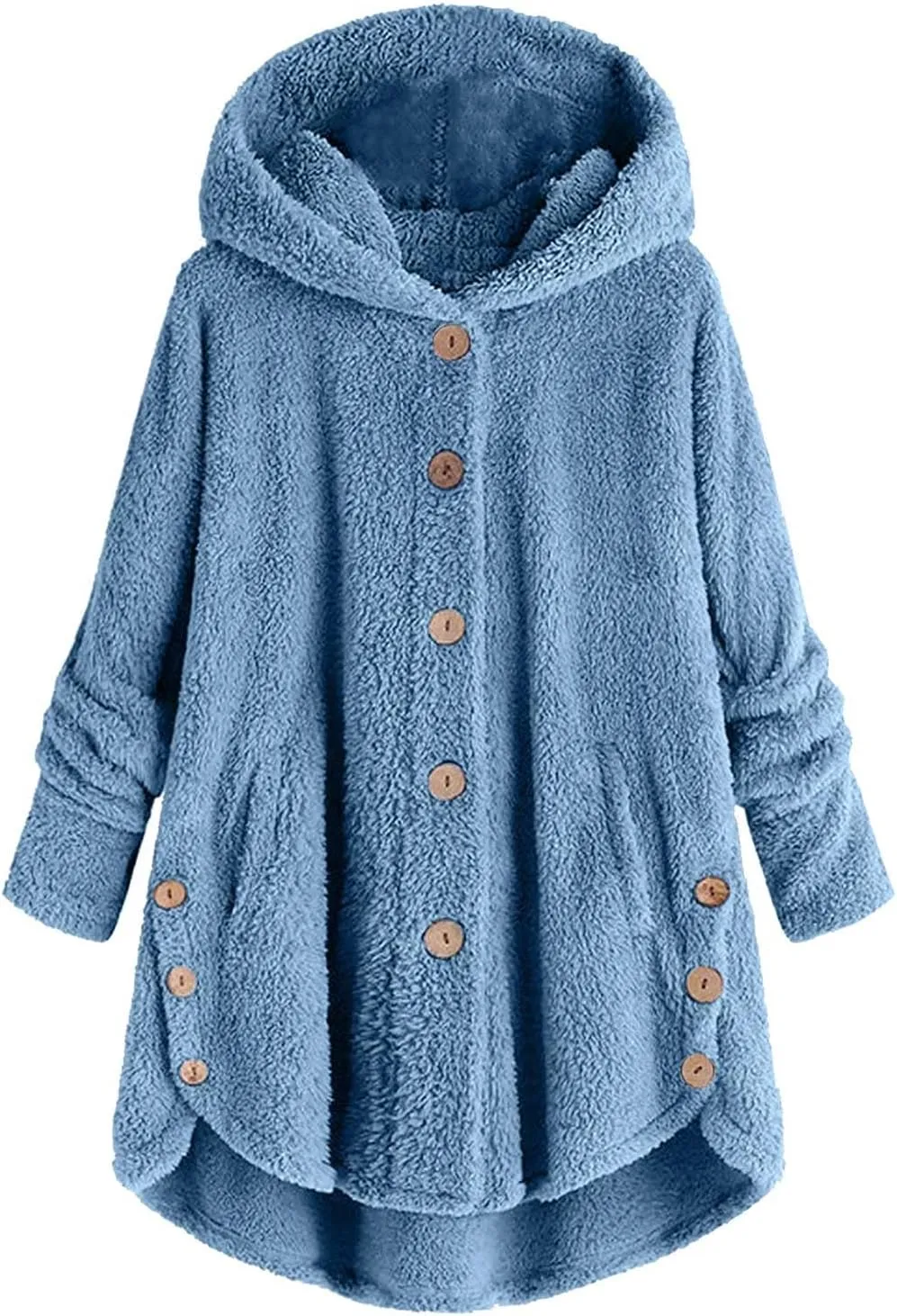 Winter Coats for Women, Fuzzy Fleece Pullover Hooded Sweatshirt Plus Size Soft Warm Oversized Hoodies Clothes