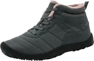 Winter White Boots for Women Size 12 Women's Snow Boots Waterproof White Women Winter Boots Women Waterproof Boots Women Mid Calf Flat Leather Winter Boots Prime of Day Deals