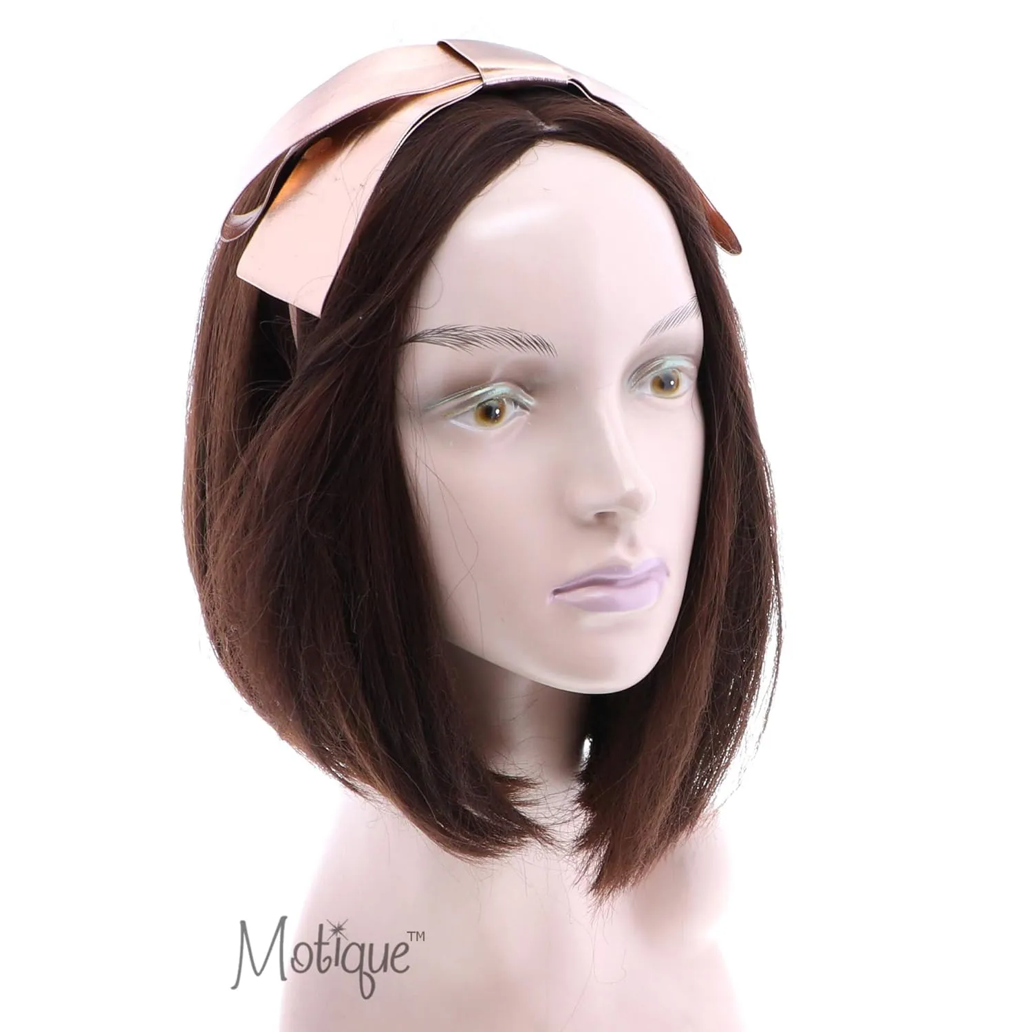 Women and Girls Holiday Metallic Flat Bow Headband - Gold
