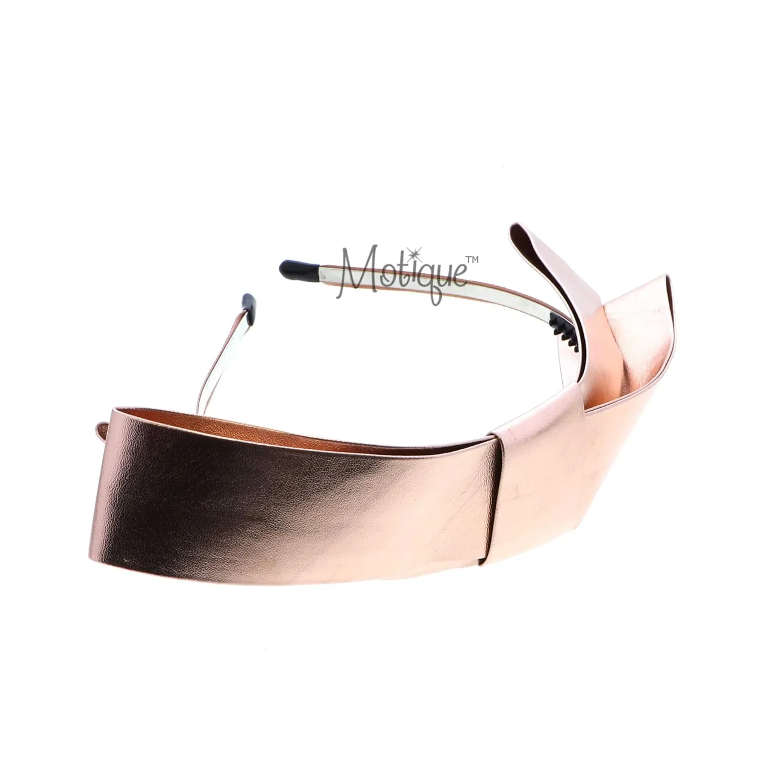 Women and Girls Holiday Metallic Flat Bow Headband - Gold