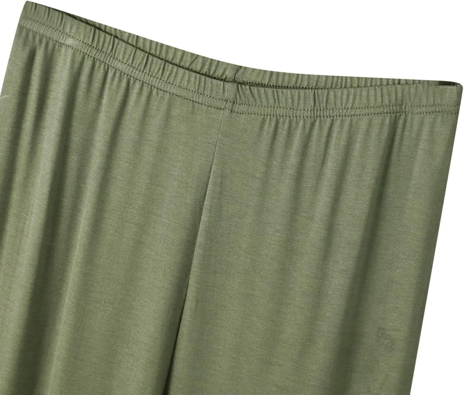Women's Casual Capri Pants 3/4 Length Trousers, Ladies Thin Cropped Trouser Three Quarter Soft Shorts Bottom