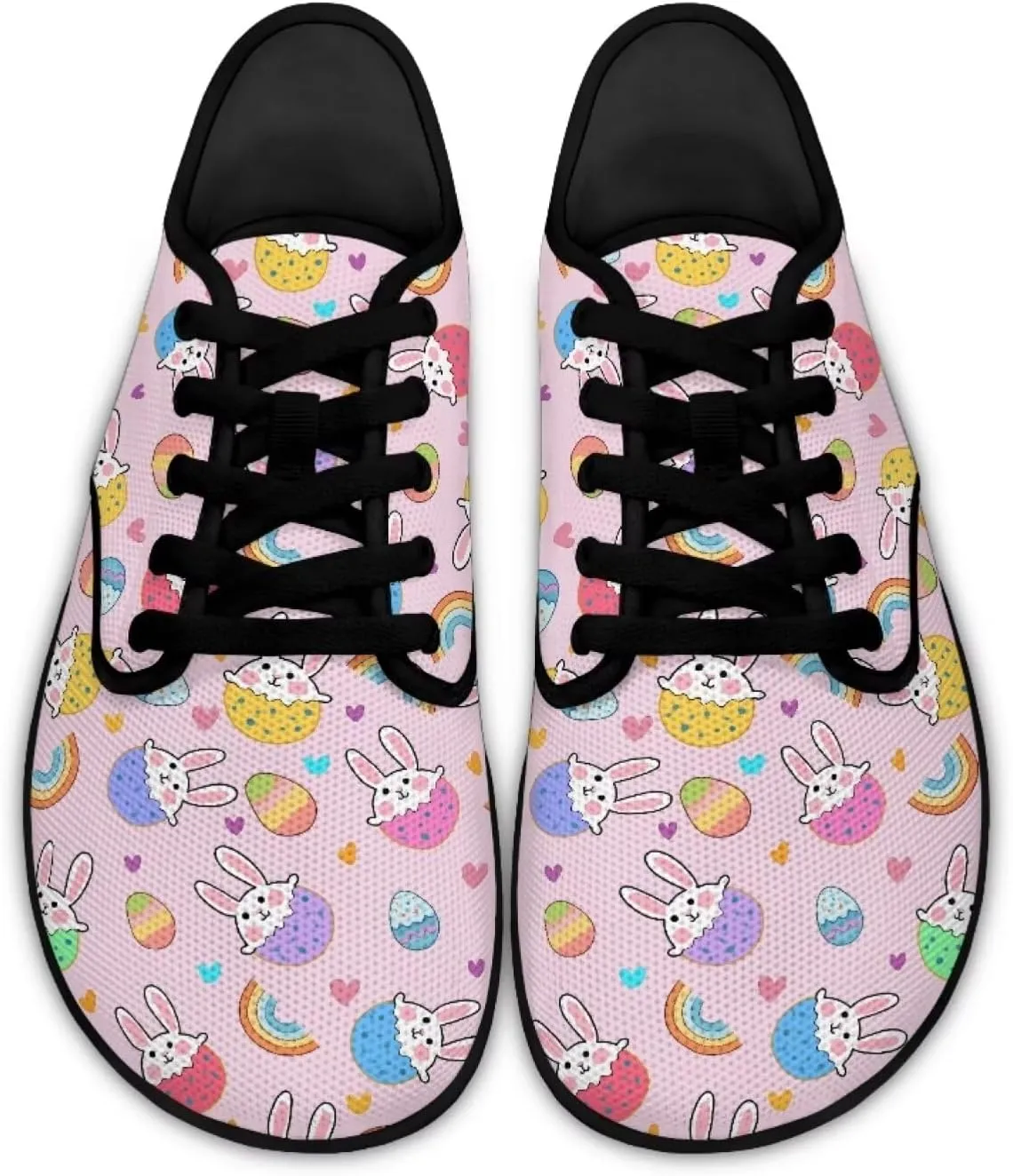 Womens Easter Barefoot Shoes Casual Wide Toe Lace Up Sneakers Non Slip Zero Drop Walking Running Footwear
