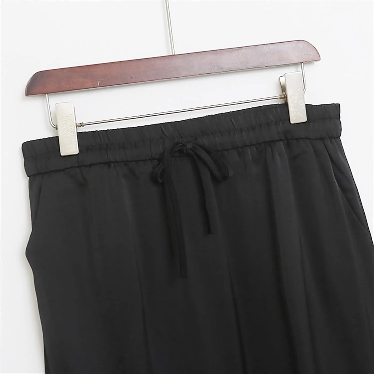 Women's High Waist Midi Skirt Vintage Elastic A-Line Pleated Skirts