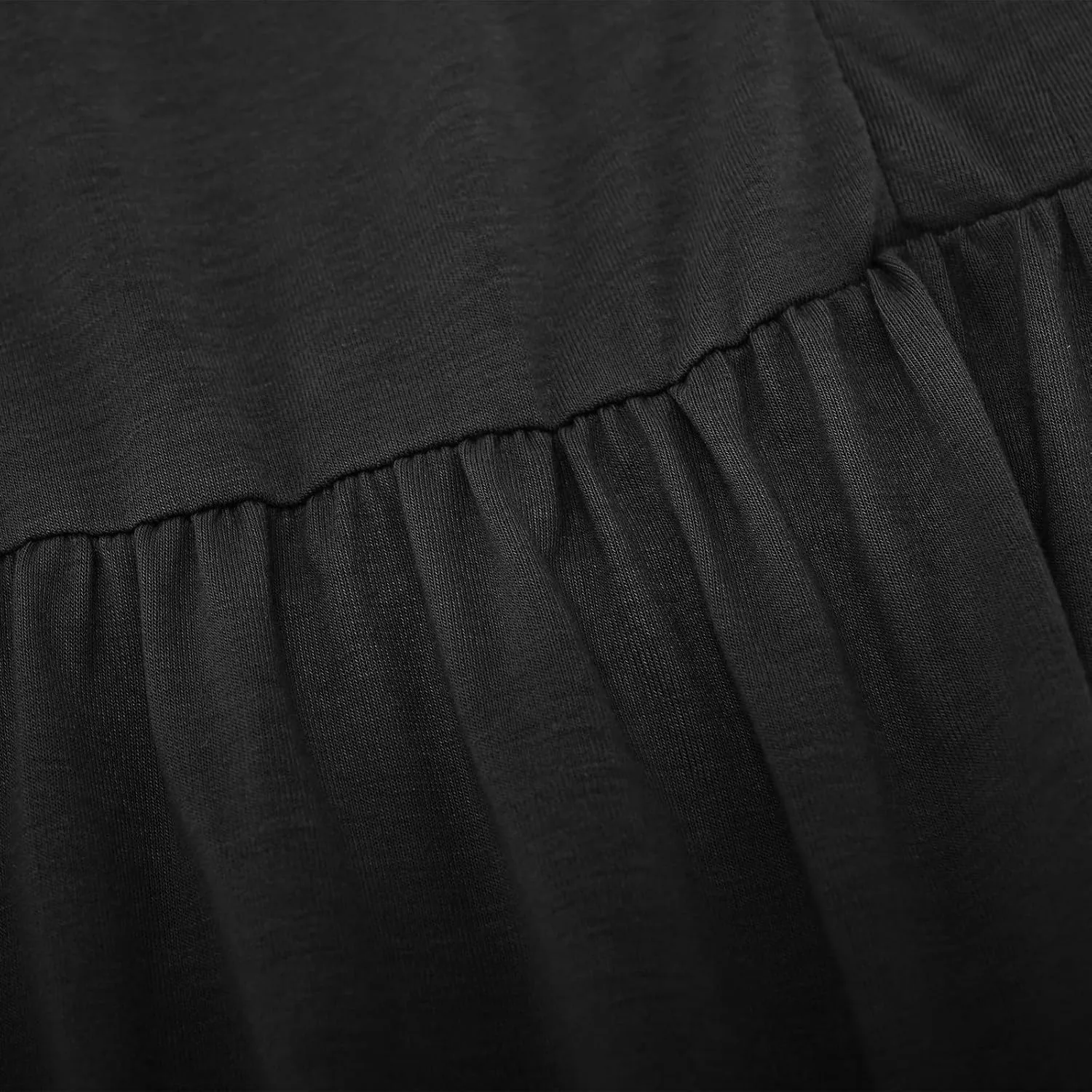 Womens Mini Ruffle Tiered Dress Short Sleeve V Neck Summer Dress Flowy A Line Sundress Beach Cover Ups with Pockets