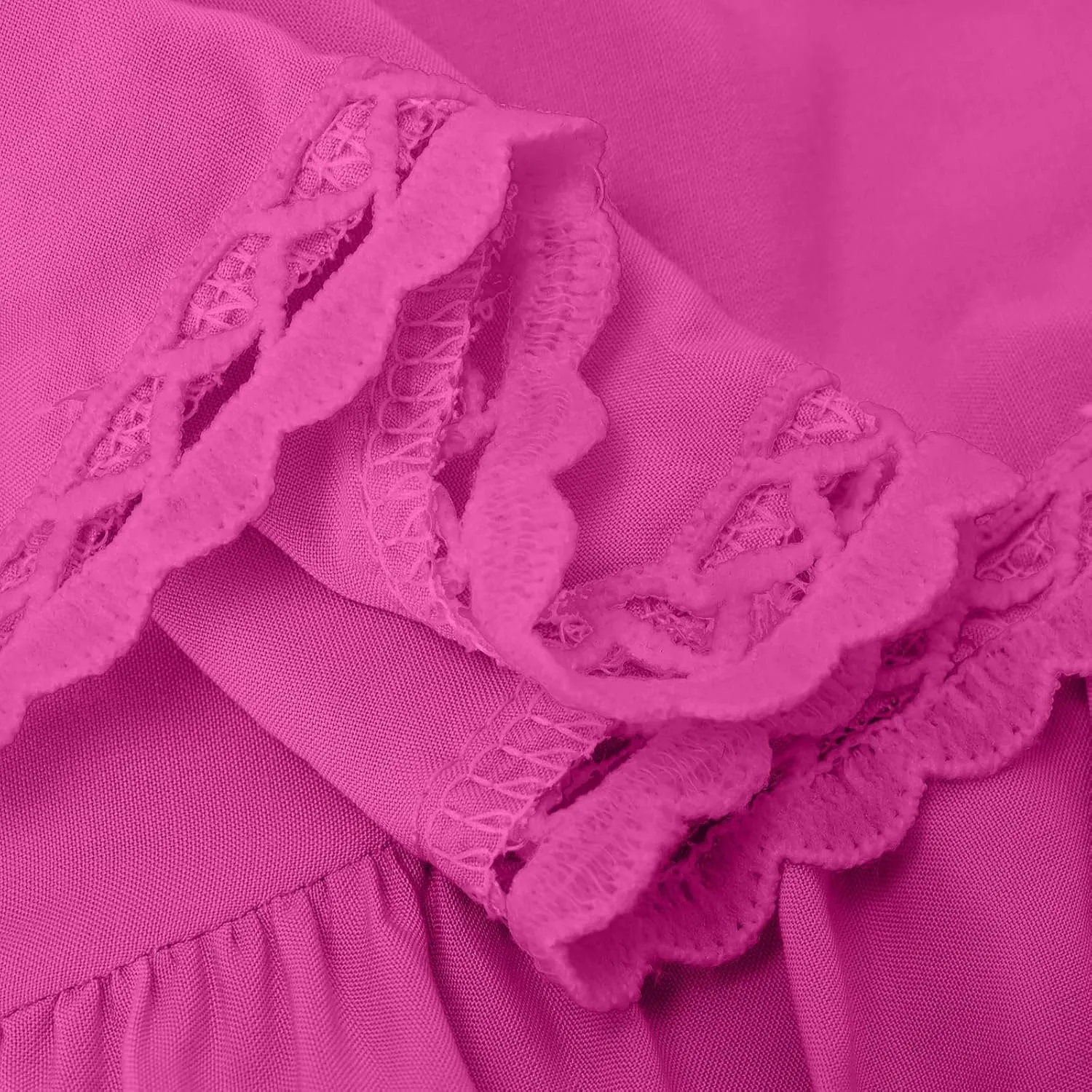 Womens Mini Skirt Asymmetrical Hem Ruffle Skirts Flowy Layered Skirt A-Line Lace Skirts Elastic Waist Pleated Skirt