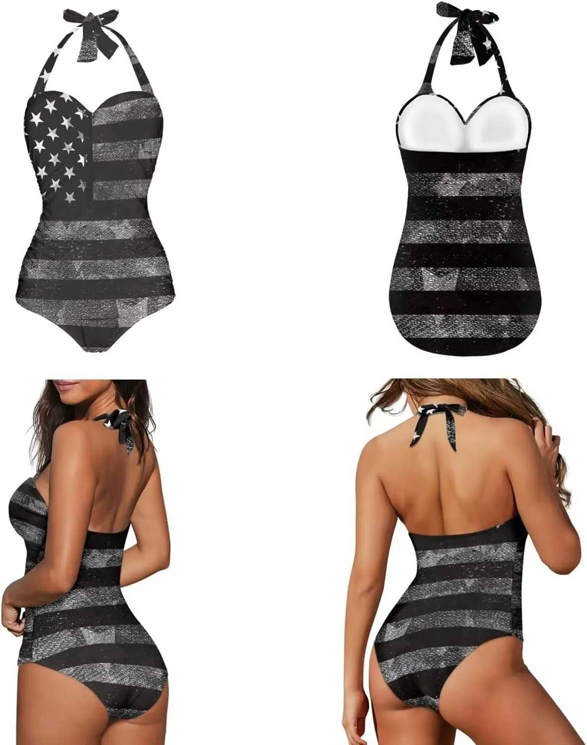 Womens One-Piece Swimsuits with Cover Up Wrap Skirt Tummy Control Swimwear Plus Size Bathing Suit 2X Monokini