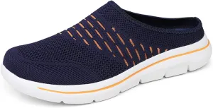 Women's Orthopedic Clogs Lightweight Mesh Garden Shoes Casual Breathable Walking Shoes Comfortable Summer Slip-On Slippers Outdoor Air Cushion Mule Clogs with Arch Support