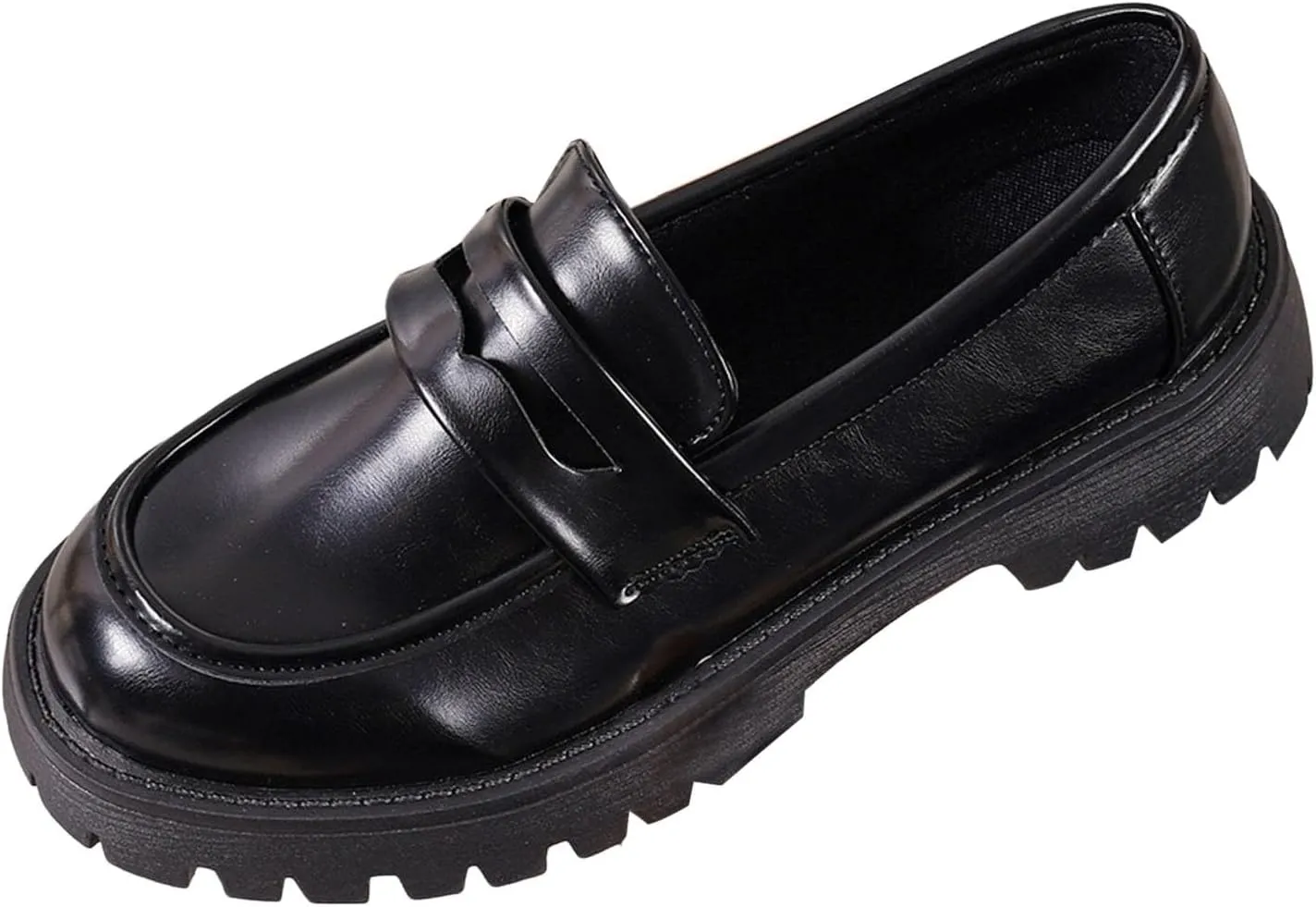 Womens Penny Loafers Comfortable Dressy Arch Support Walking Shoes Breathable Chunky Loafers Casual Slip On Shoes