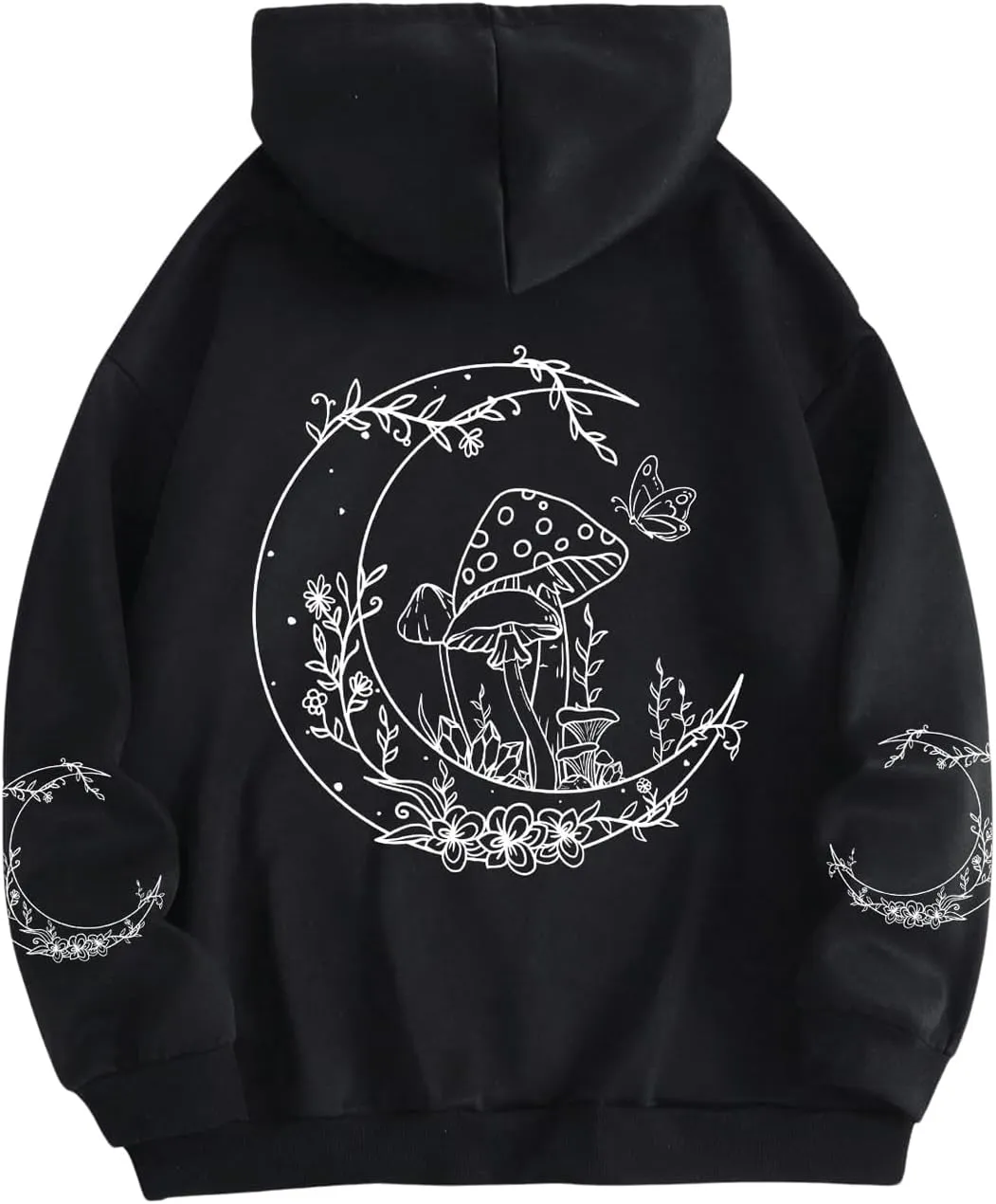 Women's Plus Size Graphic Print Drawstring Hoodies Long Sleeve Sweatshirt with Pocket