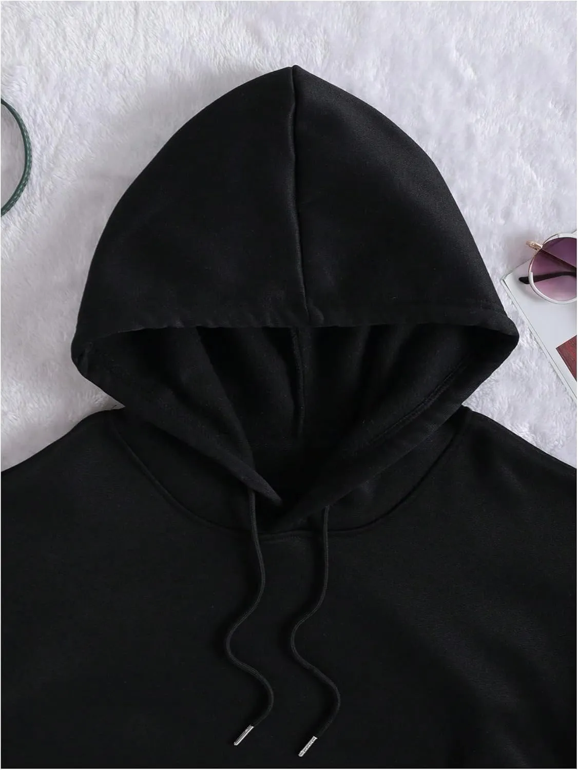 Women's Plus Size Graphic Print Drawstring Hoodies Long Sleeve Sweatshirt with Pocket