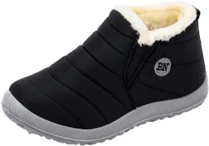Womens Snow Boots Waterproof Slip On Ankle Boots Lightweight Pull On Winter Booties Fur Lined Warm Shoes for Women