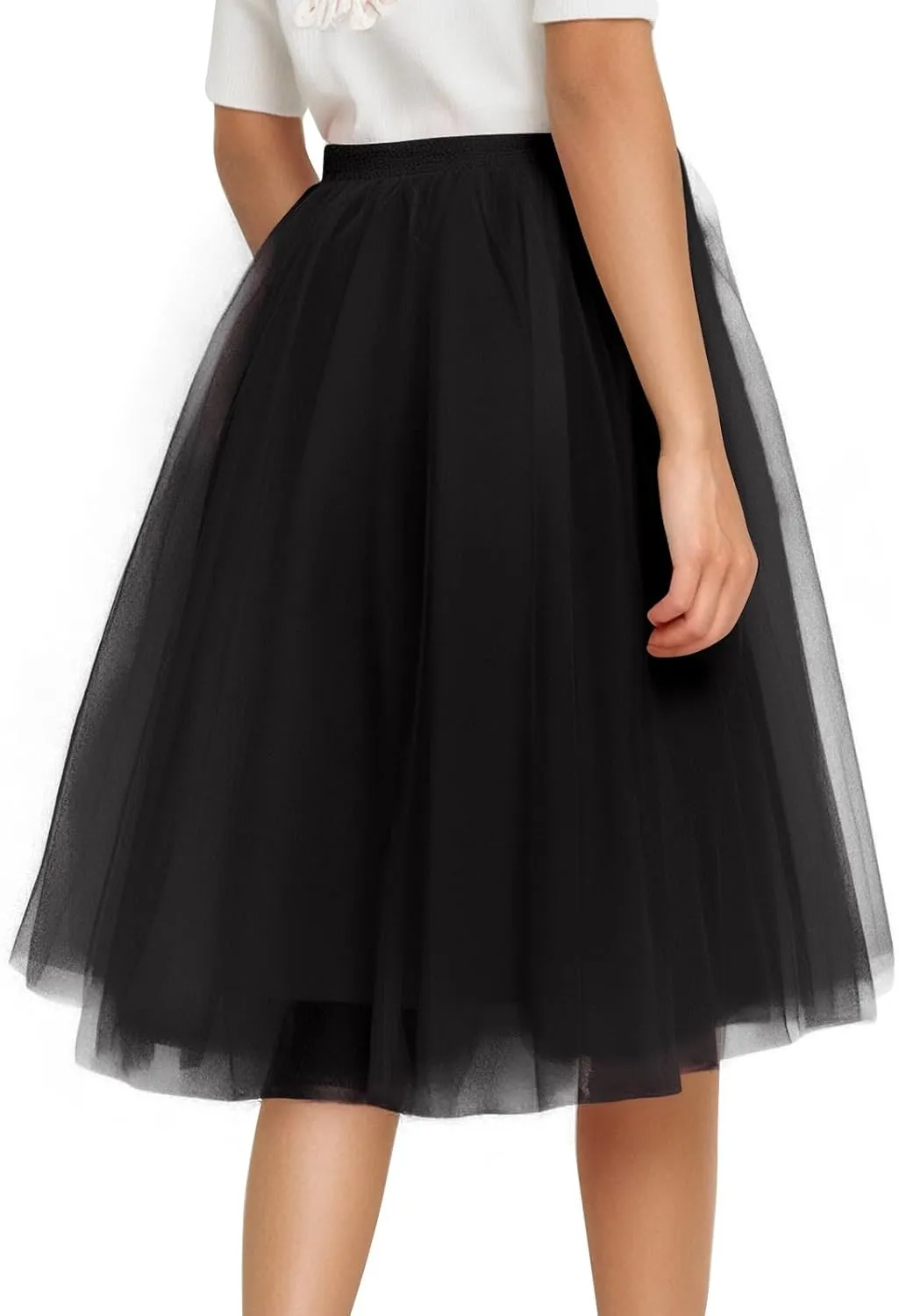 Women's Sundresses Summer Casual Loose Trendy Elastic High Waist Solid Color Party Dance Fluffy Mesh Tulle Skirts 2025, S-2XL