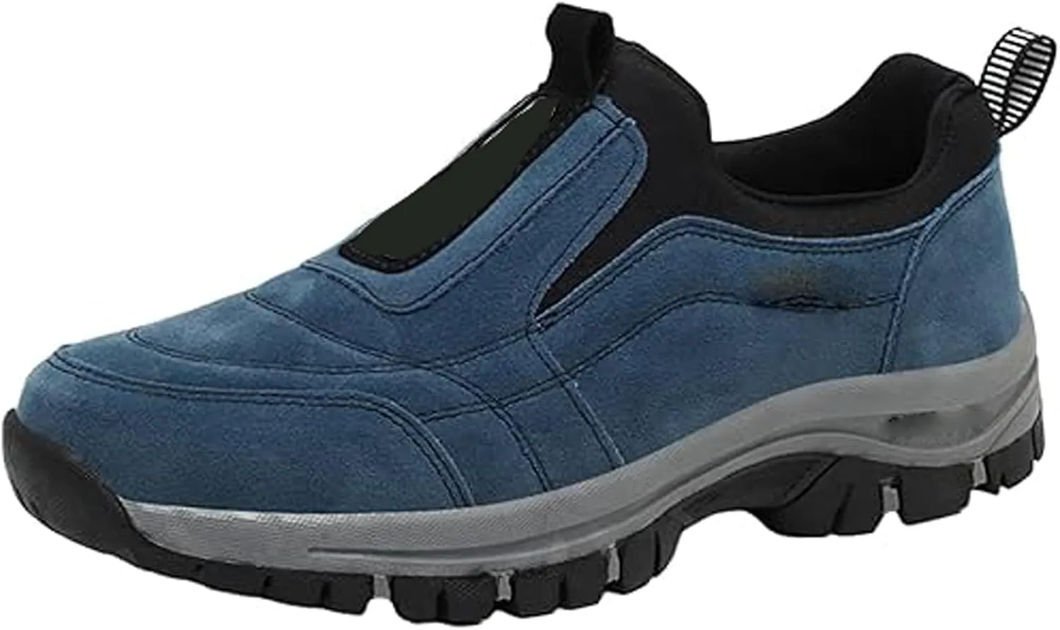 Women's Thick-Soled Suede Sneakers for Ultimate Comfort, Casual Non-Slip Slip-on Knitted Sneakers, Orthopedic Hiking Shoes Women