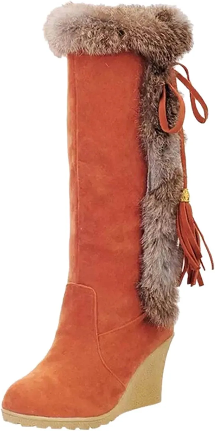 Womens Winter Snow Boots Slip ons Size 12 Wide Snow Boots for Women Womens Winter Boots 8.5 Wide Winter Boots for Women Waterproof Botas De Invierno Impermeables De Mujer