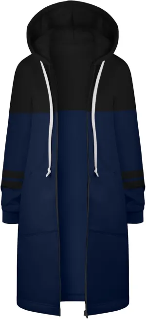 Womens Zip Up Long Sleeve Hoodies Sweatshirt Fleece Jackets 2024 Fall Fashion Outfits Winter Clothes Long Coats