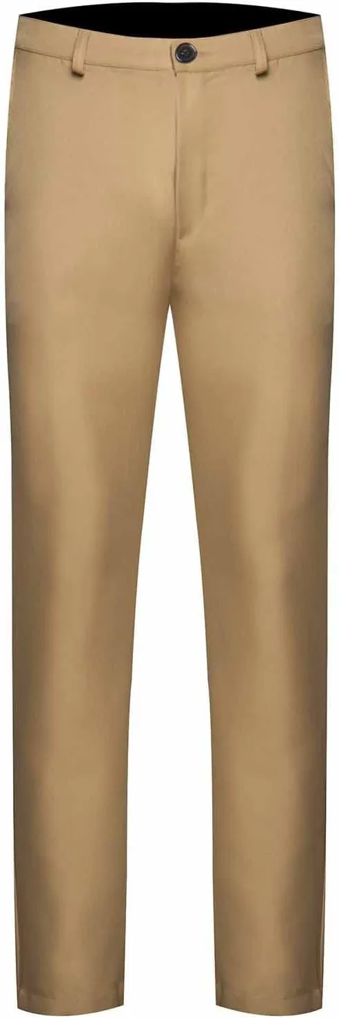 yardsong Mens Fashion Slim Fit Dress Pants Business Casual Flat Front Suit Pant Stretch Golf Work Trousers with Pockets