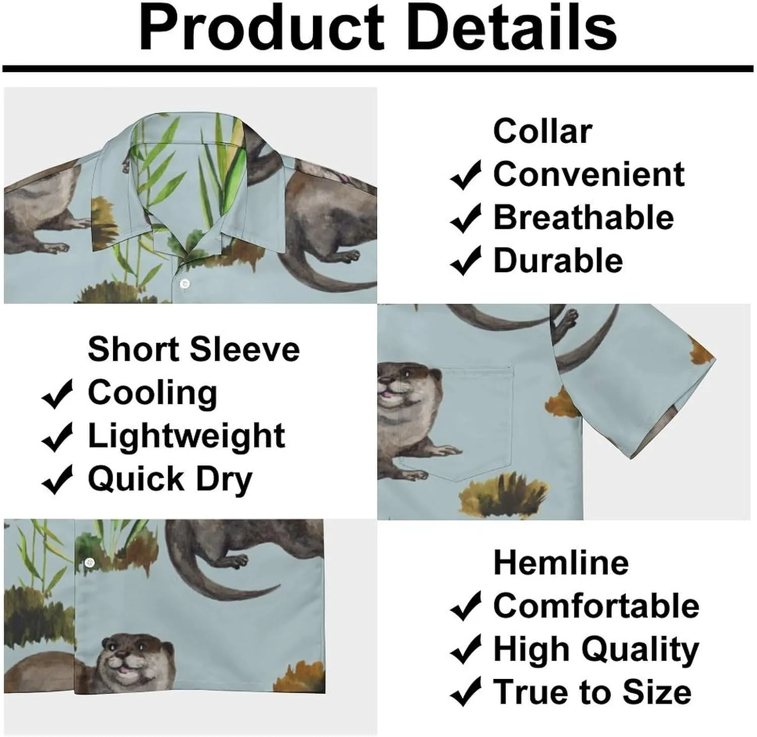 Yellow Sweet Bananas Men's Shirts Hawaiian Casual Printed Button-Down Shirts Fun Short Sleeve Summer Beach Shirts