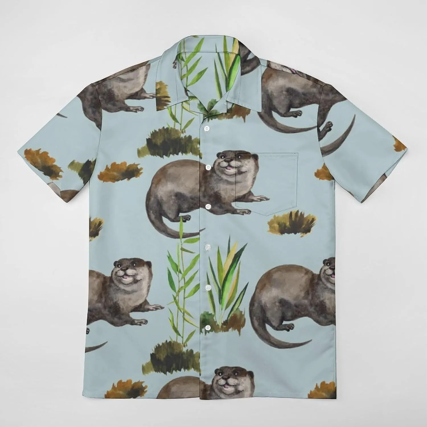 Yellow Sweet Bananas Men's Shirts Hawaiian Casual Printed Button-Down Shirts Fun Short Sleeve Summer Beach Shirts